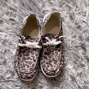 Leopard Print Slip Ons Size 9
